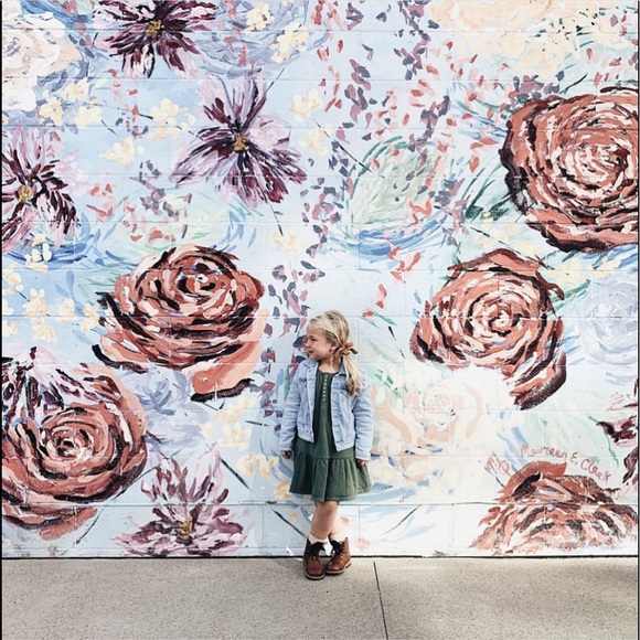 Mama Made Minis Crochet Rainbow Denim Jacket - Picture 2 of 9